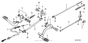 VT750DCA A Педали