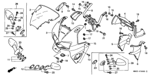 VFR800 Upper cowling assy