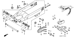 CR250R Swingarm / drive chain