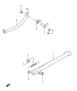DR800 Подножки