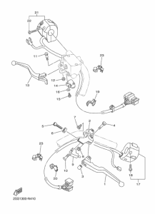 XVS1300CU Handle switch & lever