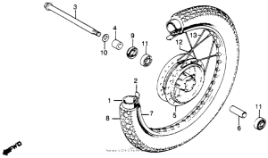 CM250 Переднее колесо