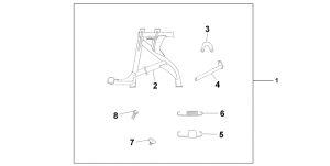 CBF600 (Naked, ABS) Stand main assy