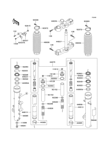 KLE500 Передняя вилка