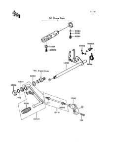 ZX400 Механизм переключения передач