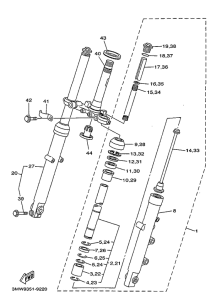 SR125 Передняя вилка