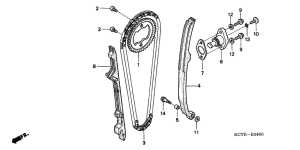 XR400R Цепь грм / натяжное устройство