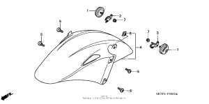 VFR800 (ABS) Переднее крыло
