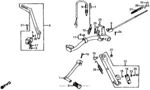 XL100S Brake pedal + gearshift pedal + kick starter arm 8...