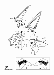 WR250X Боковые обтекатели