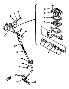 RD50M Master cylinder. brake hose