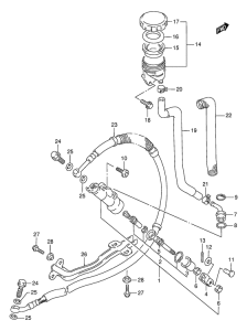 DR800 Задний тормозной цилиндр