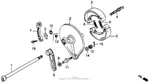 XL250S Rear brake panel 78-81