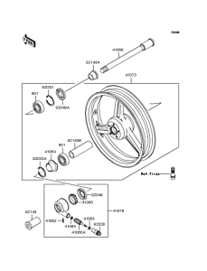 ZR400 Переднее колесо