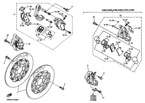 XJR400R ﾌﾛﾝﾄﾌﾞﾚｰｷｷﾔﾘﾊﾟ