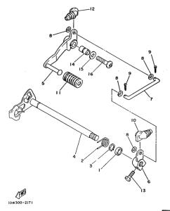 RD125LC Вал переключения