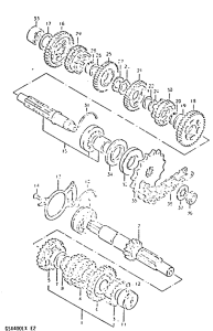 GSX400 Трансмиссия