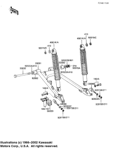 KD80 Swing arm / shock absorbers