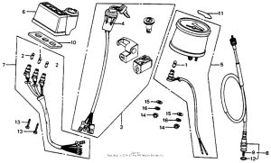 CB125S Speedometer + key set 79