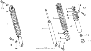 MT125 Задние амортизаторы