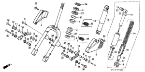 SA50S Вилка передней оси