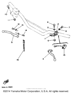 YZ490U Handle switch-lever