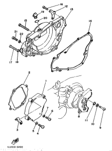 YZ250 Крышка картера двигателя