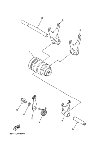 YZ125J Shift cam. fork