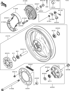 ER500 Задняя ступица колеса
