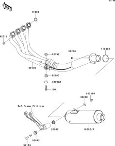 ZX600 Глушитель