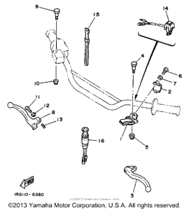 TT350T Handle switch-lever