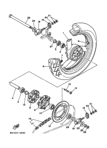 R1-Z Заднее колесо в сборе