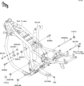 ZR1200 Крепление двигателя