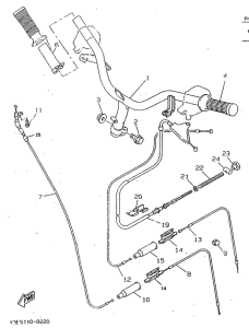 CW50 Steering handle. cable