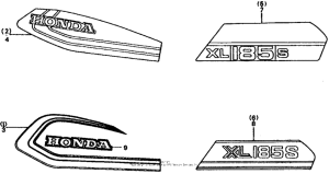 XL185 Stripe + emblem 79-80