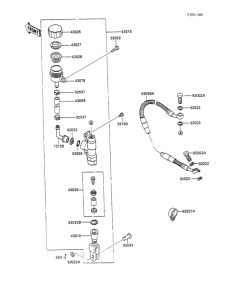 KX100 Задний торм цилиндр