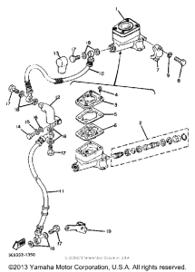 XS650SJ Главный тормозной цилиндр