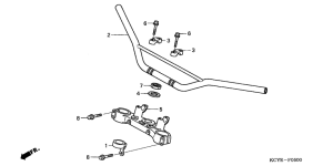 XR400R Handle pipe / top bridge