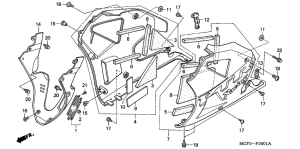 VTR1000SP Нижний обтекатель