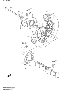 RM85 Rear wheel complete assy