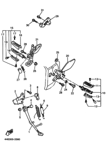 YZF750SP YZF750SPF Support & repose pied