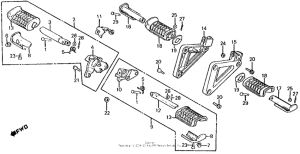 VT750C Подножки