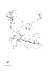 TZR50 Задний торм цилиндр