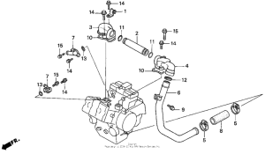 VF750C Патрубки охлаждения