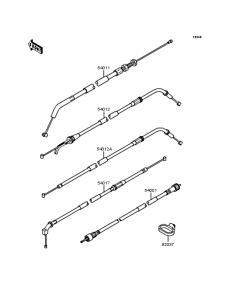 ZX400 Тросы управления