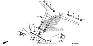 VT1300CS Handlebar + top bridge