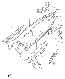 GSX750 Обтекатель задний
