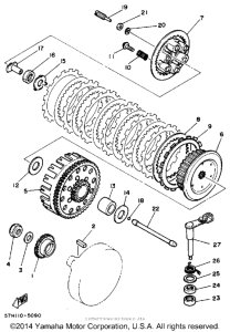 YZ490U Сцепление