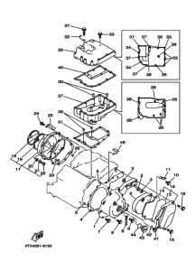 TDM850 Crankcase cover ass`y  (v