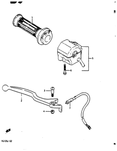 RG125 Right handle switch